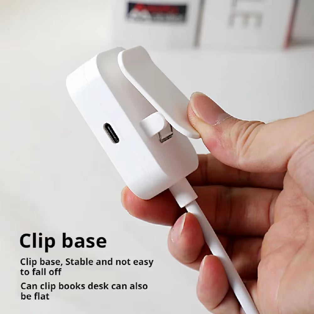 Adjustable Mini LED Reading Lamp with Eye Protection - 3 Modes Clip-On Light for Study and Travel