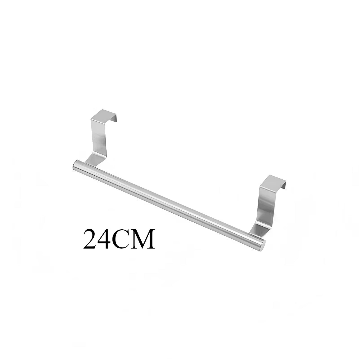 Over-Cabinet Towel Rack - Steel Wire Bathroom Organizer with Punch-Free Design