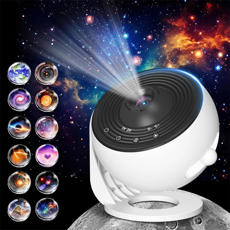 LED Galaxy Projector Night Light with 360° Rotation - Starry Sky Planetarium Lamp for Children's Room Decoration and Gift