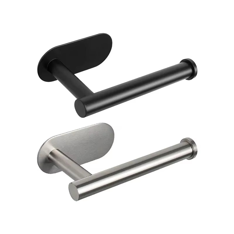 SUS304 Stainless Steel No-Drill Self-Adhesive Toilet Paper Holder for Bathroom and Kitchen