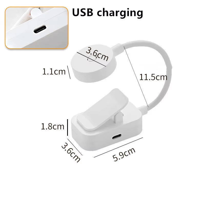 Adjustable Mini LED Reading Lamp with Eye Protection - 3 Modes Clip-On Light for Study and Travel