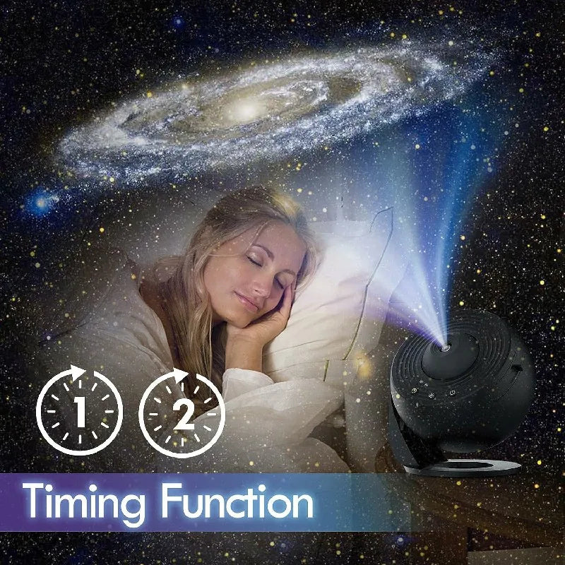 LED Galaxy Projector Night Light with 360° Rotation - Starry Sky Planetarium Lamp for Children's Room Decoration and Gift