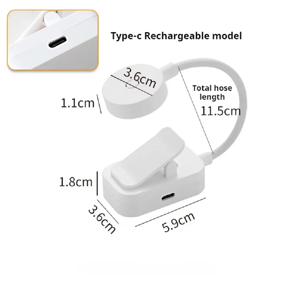 Adjustable Mini LED Reading Lamp with Eye Protection - 3 Modes Clip-On Light for Study and Travel