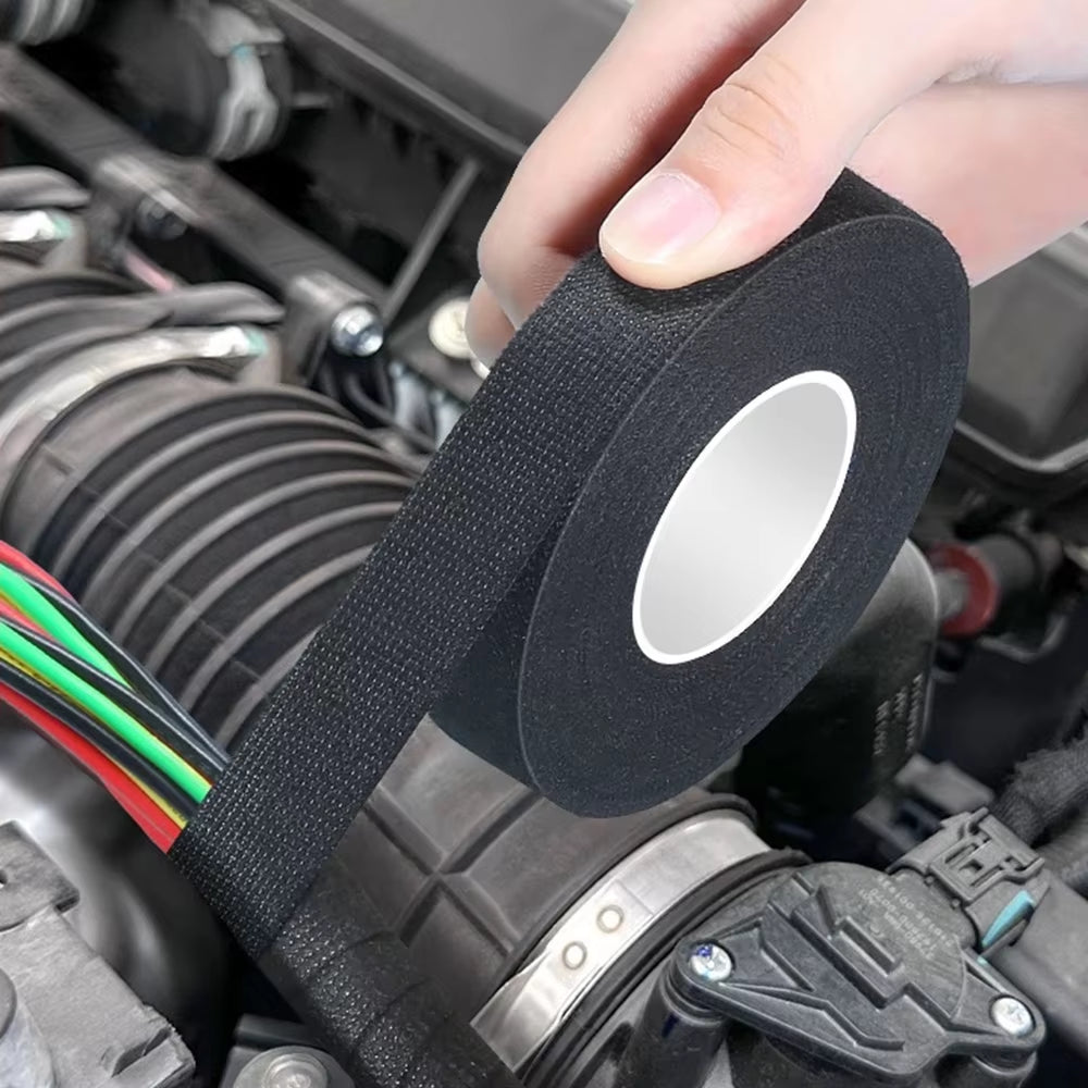 Heat-Resistant Electrical Tape Bundle for Auto Wiring Insulation and Cable Organization - Waterproof Fabric Cloth Wrap with Adhesive