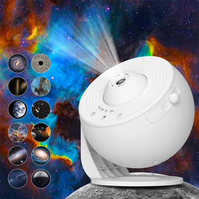LED Galaxy Projector Night Light with 360° Rotation - Starry Sky Planetarium Lamp for Children's Room Decoration and Gift